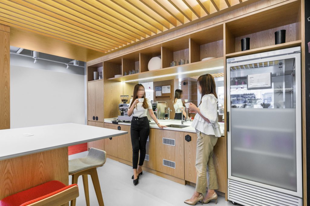 coworking space singapore modern kitchen